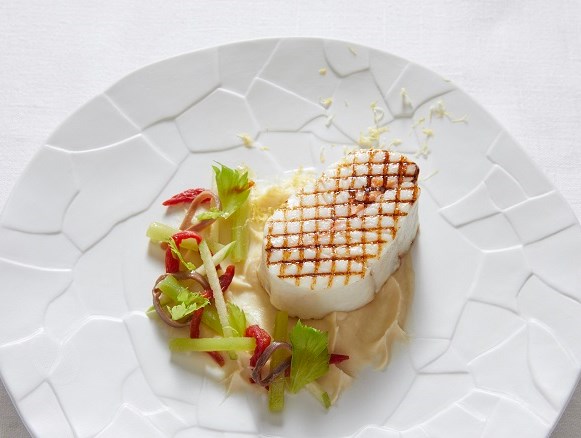 Fish dish crafted by Chef Michel Roth